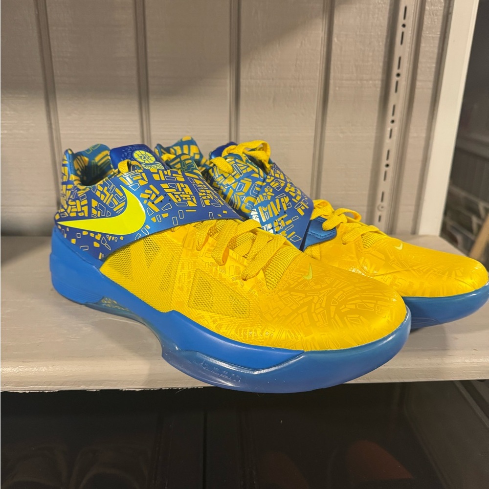 Nike Kids Vibrant Yellow and Blue Sneakers